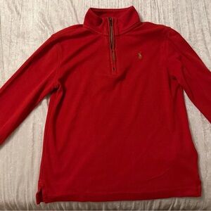 Boys Size 7 Polo Ralph Lauren Red Quarter-Zip Sweater